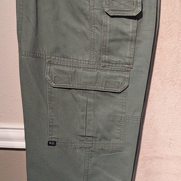 Olive 5.11 Tactical 100% Cotton Tactical Pants Mens/Womens 28/30 - Picture 2 of 6